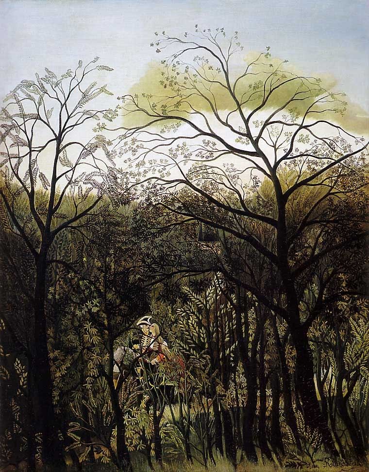 Henri Rousseau Rendezvous in the Forest